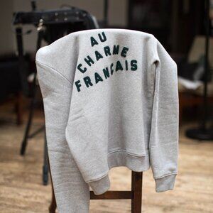 BALIBARIS Legend Motto Embroidered Chenille Letter Unisex Fleece Sweatshirt